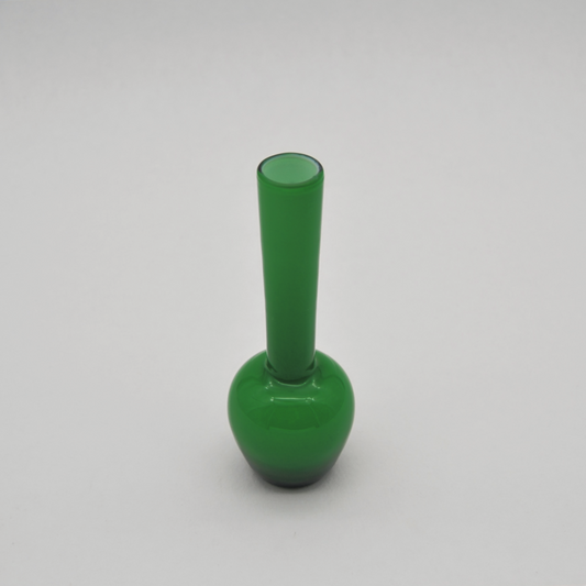 Vintage vase opal glass green