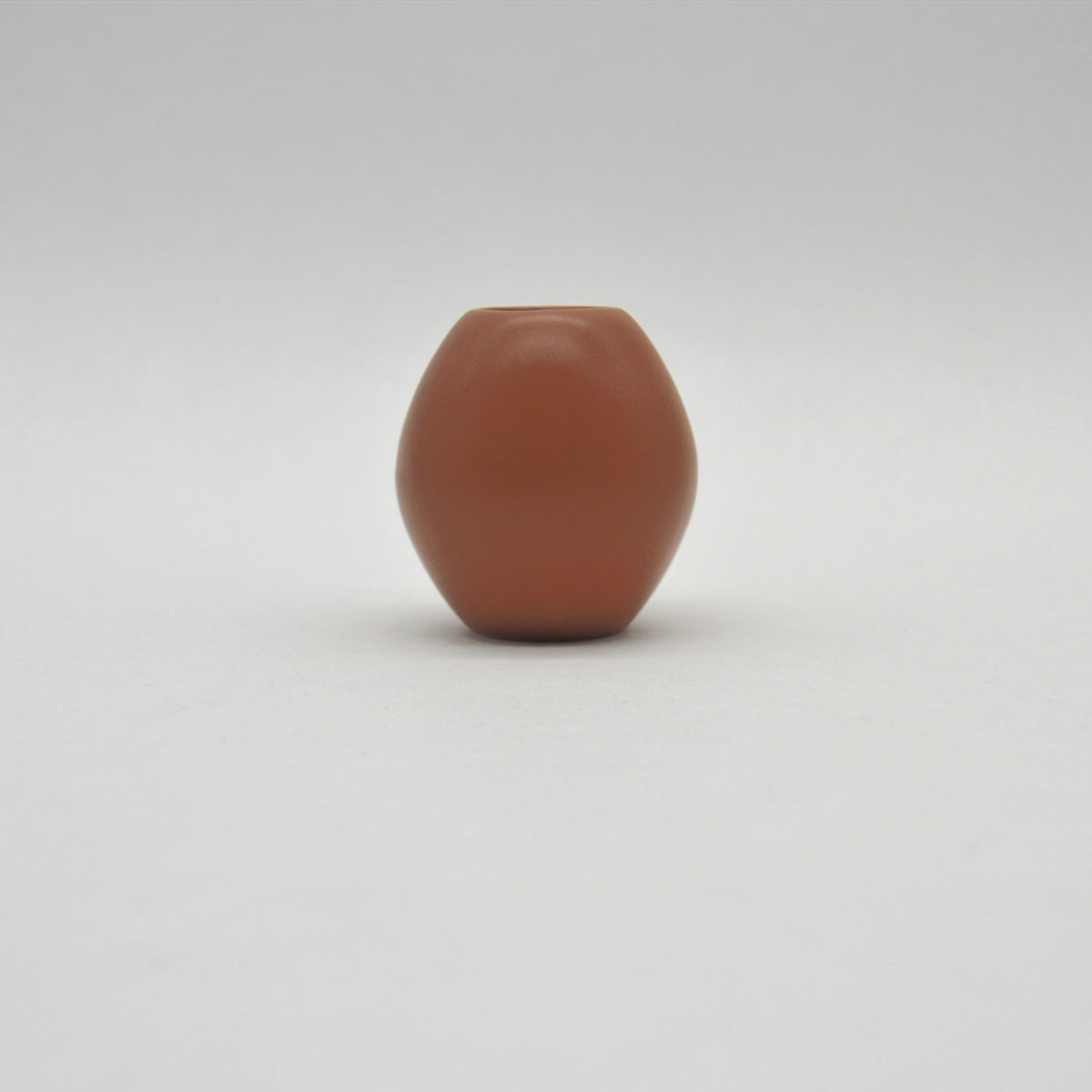 Steinzeug Vase Dunkelrosa, H 7 cm