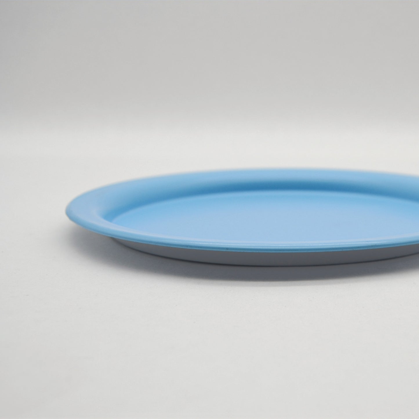 Vintage tray tin light blue two-tone