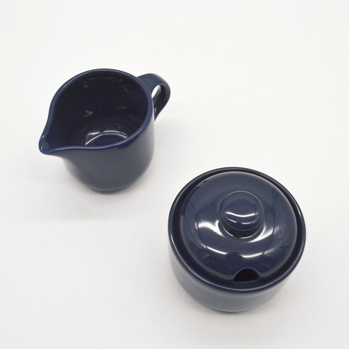 Sucrier et pichet vintage bleu foncé de Waechtersbach