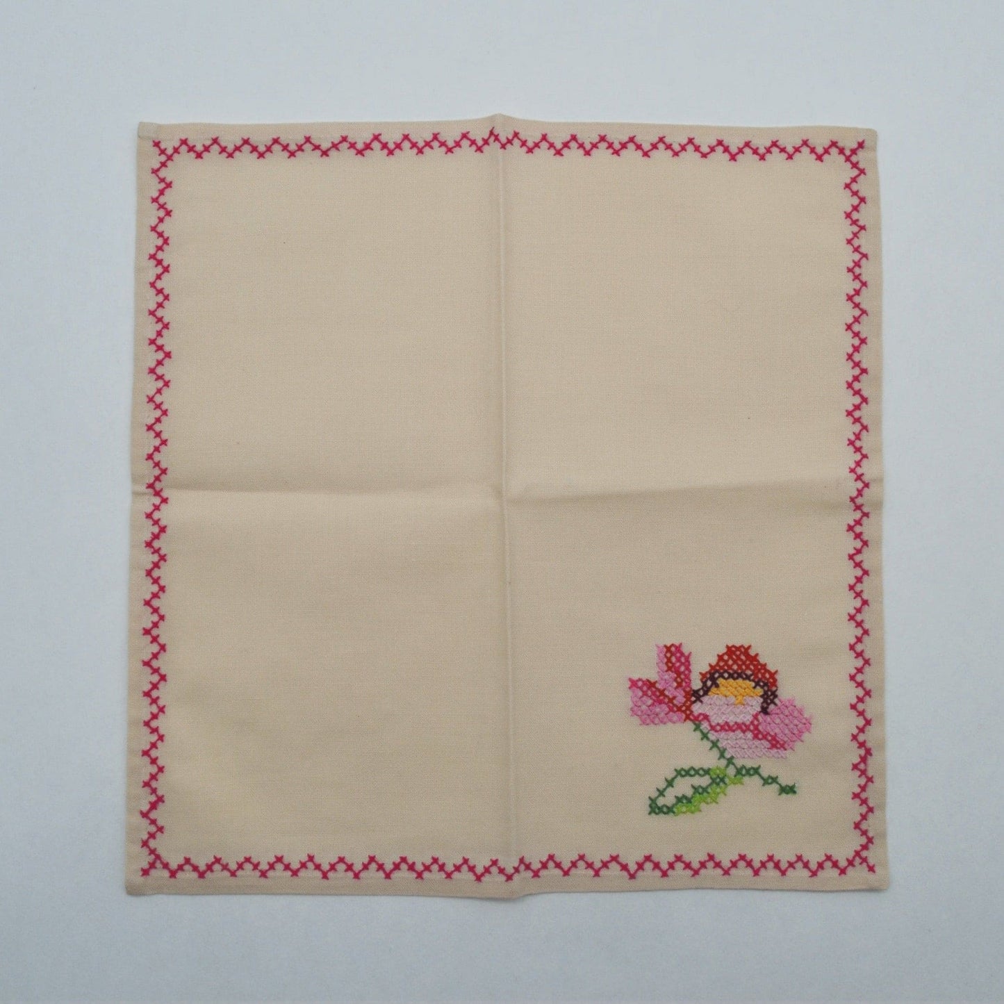 Vintage Serviette bestickt Set von 6