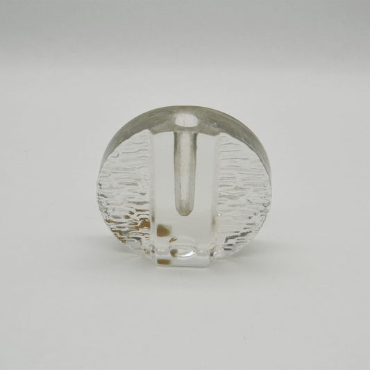 Vintage Solifleur Glasvase mit Relief