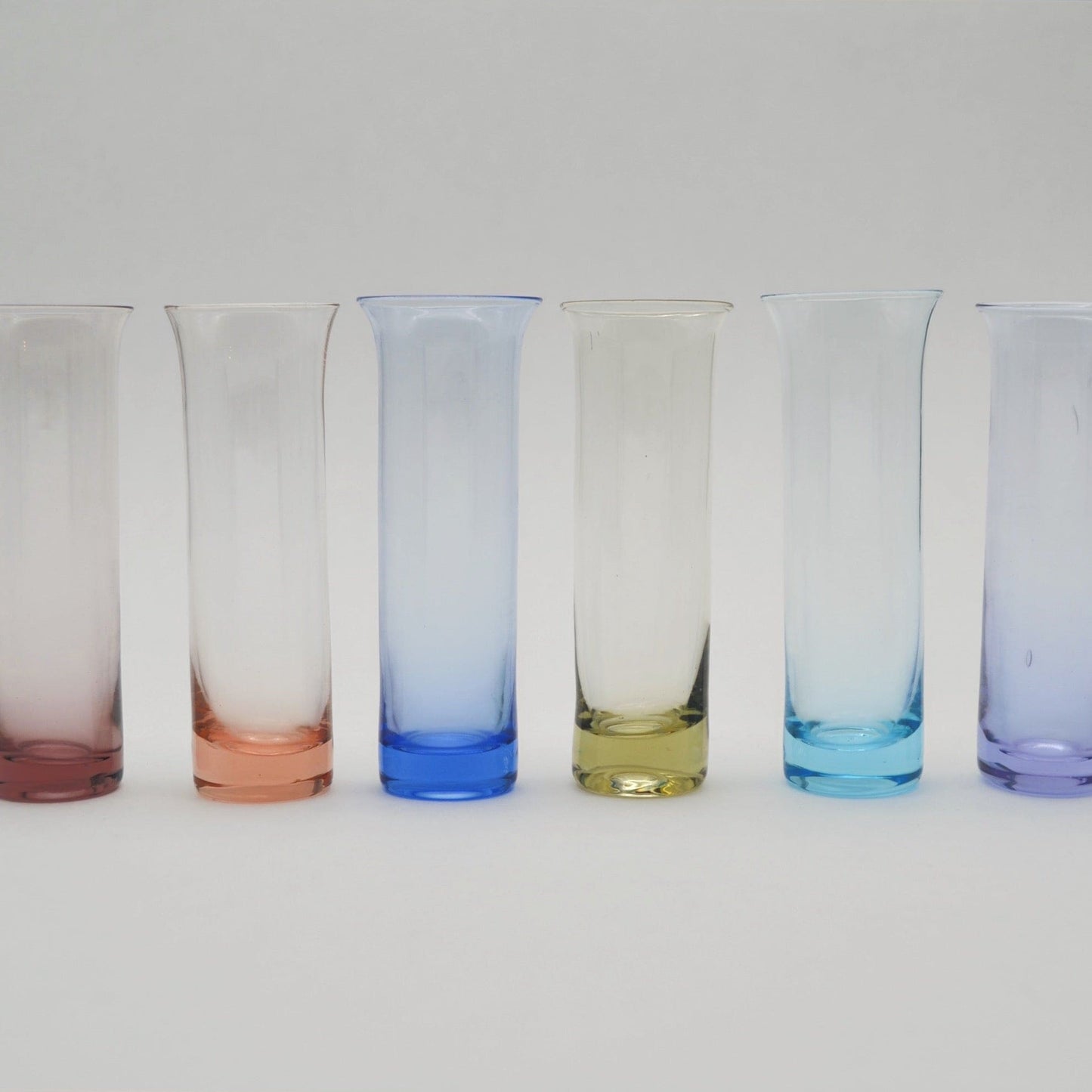 Vintage vase colorful set of 6