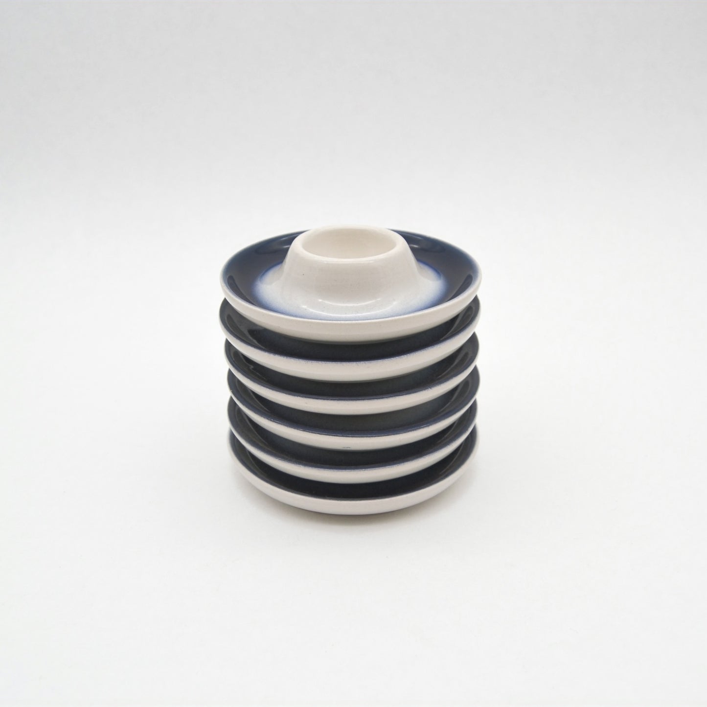 Lot de 6 coquetiers vintage bleu/blanc du Portugal