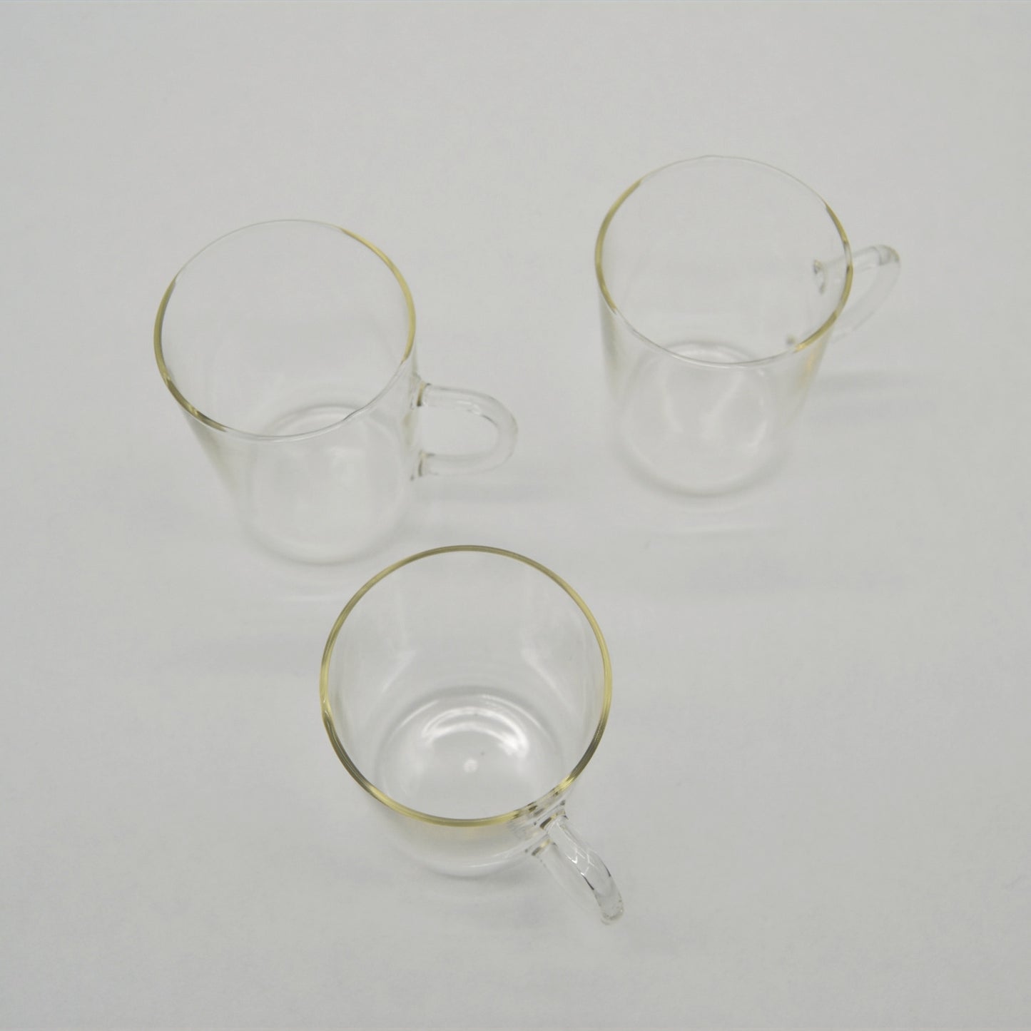 Vintage teacup glass set of 3