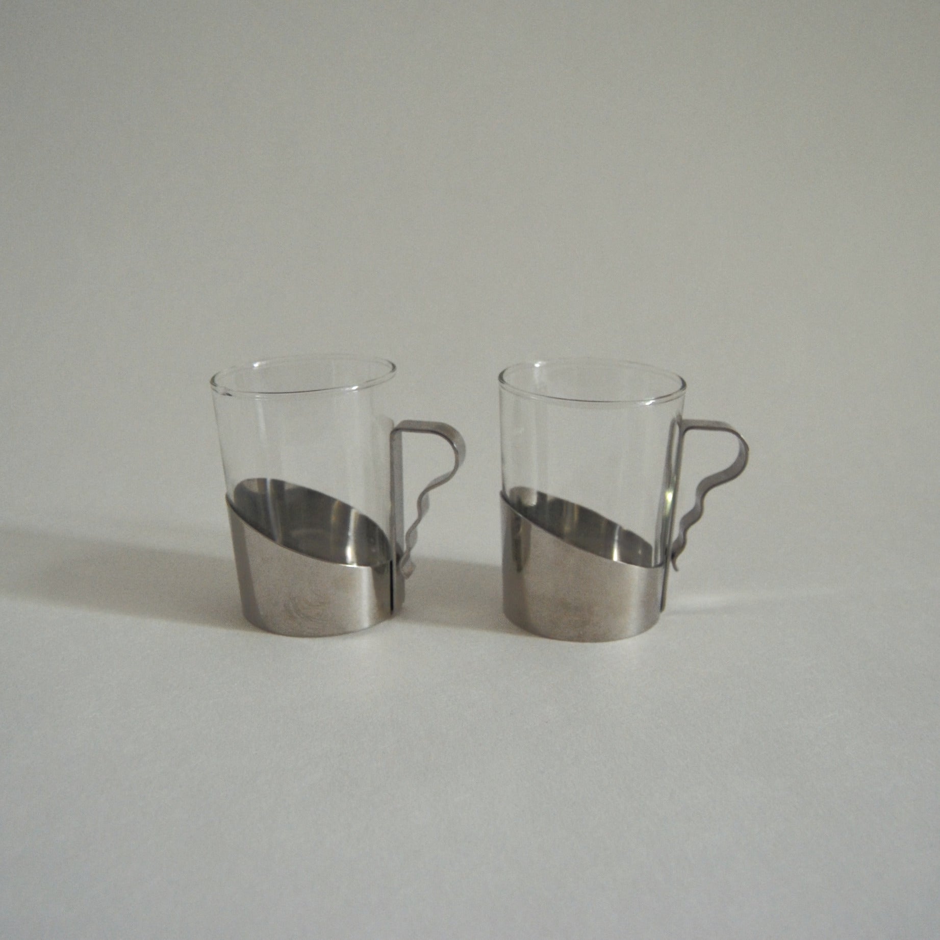 Set of 2 Vintage Tea Glasses by WMF Cromargan Steel – 2nd home