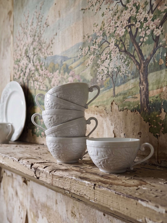 Set von 6 Vintage Tassen 'Louvre' von Bernardaud Limoges