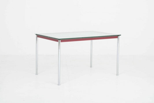 Vintage table LC10 by Le Corbusier for Cassina red