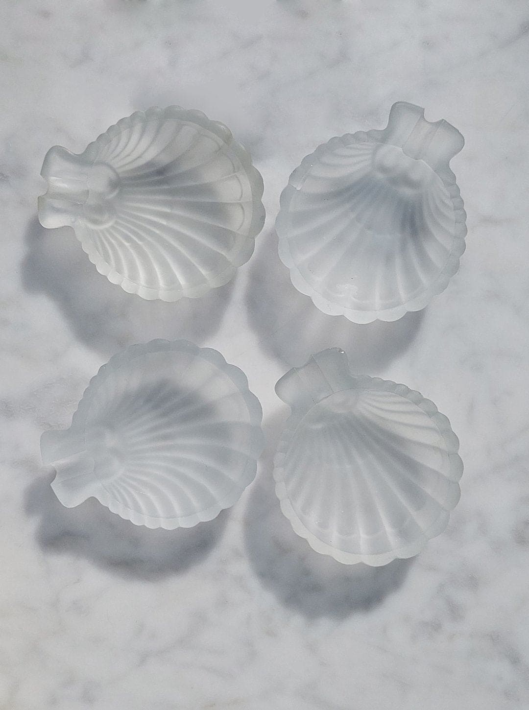 Vintage Storage Tray Shell Glass Set of 4