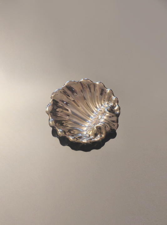 Vintage Vide-poche Muschelform versilbert