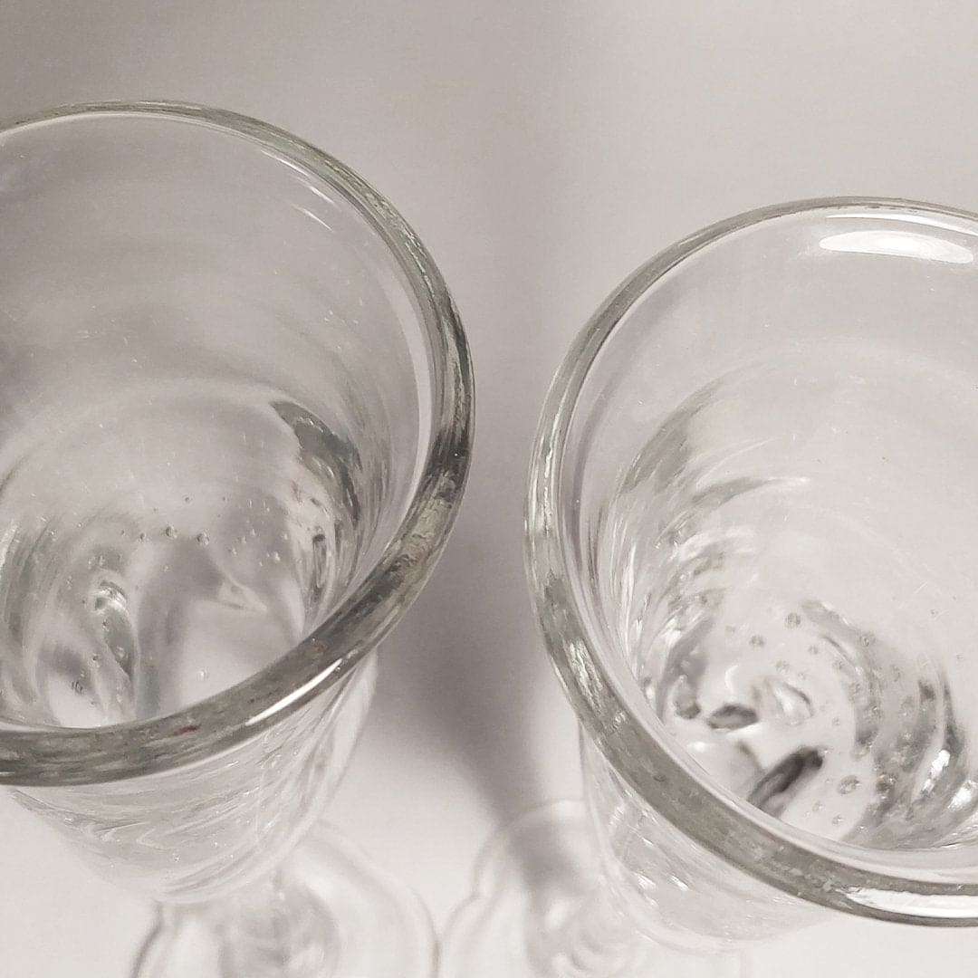 Verres vintage Bulle Glas bullé par Biot Transparent