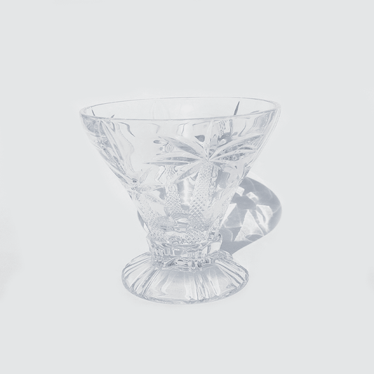 Vintage Dessertschale Kristall von Palmito Transparent