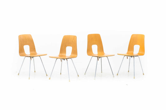 Vintage Einpunktstuhl von Hans Bellmann für Horgenglarus Set von 4