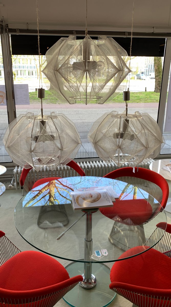 Vintage Deckenlampe von Paul Secon für Sompex durchsichtig, silber, weiß Set von 2