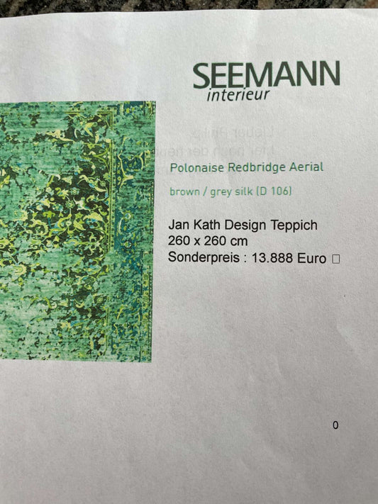 Vintage Teppich Polonaise Redbridge Aerial von Jan Kath für Jan Kath Design (ID 106)