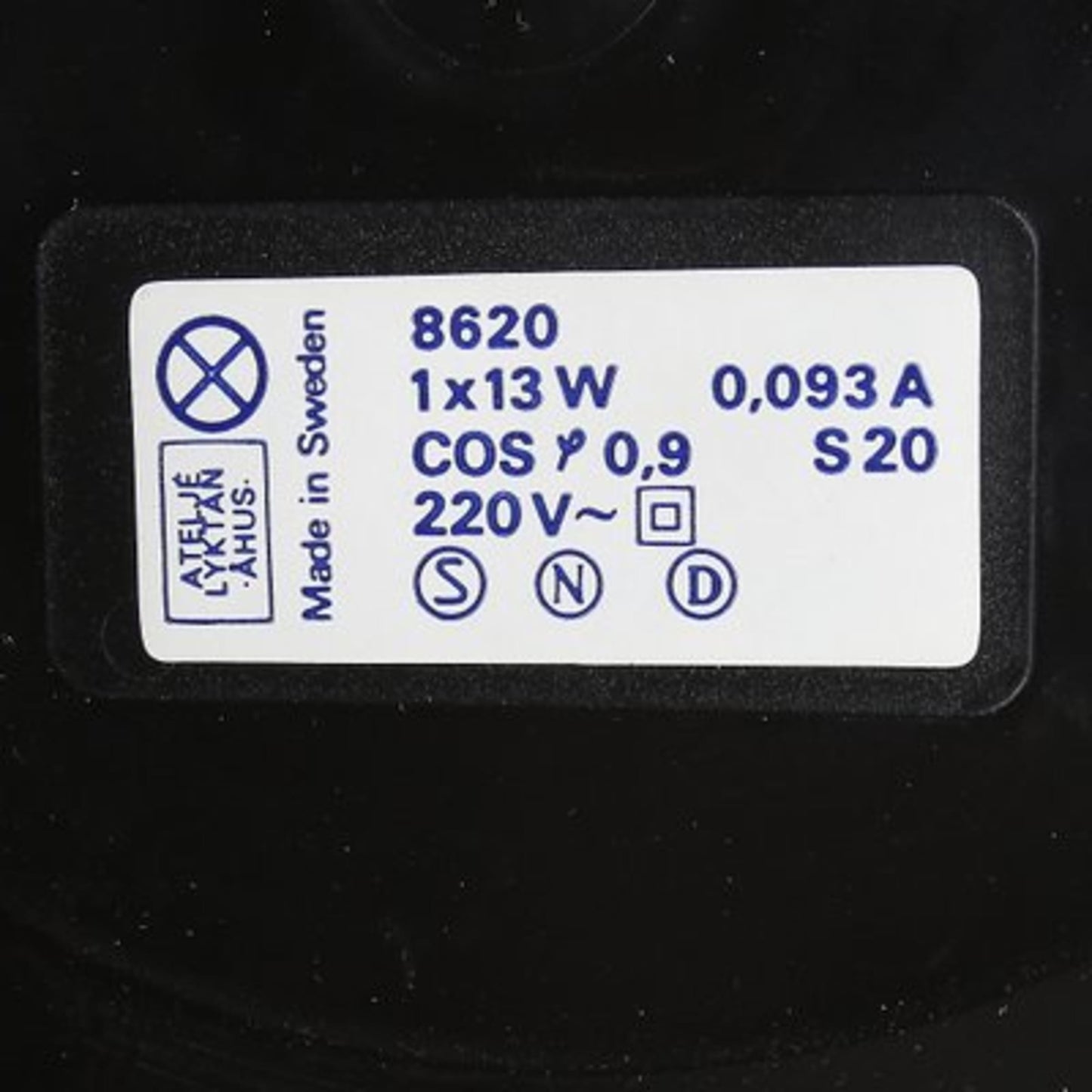 Vintage Tischlampe von Anders Pehrson für Ateljé Lyktan, Weiß