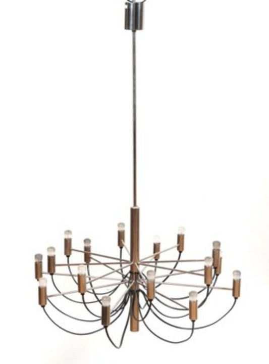 Vintage Kronleuchter von Gino Sarfatti für Flos 16-flammig