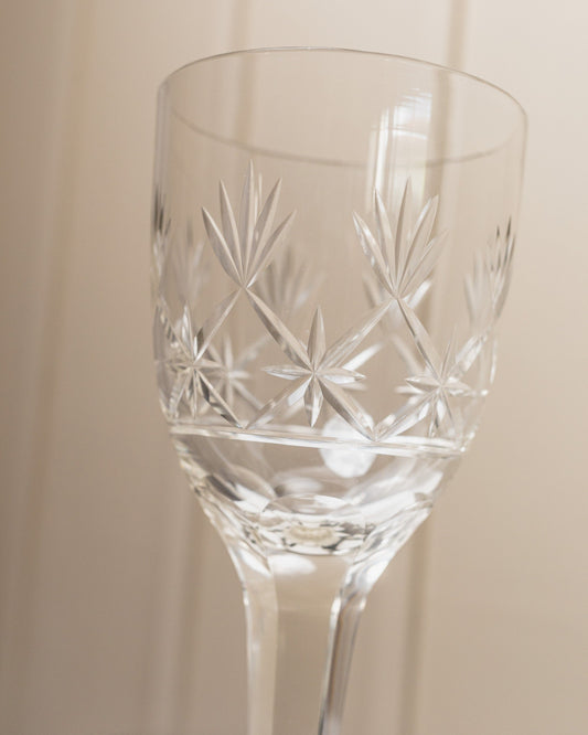 Vintage Weinglas Kristallglas von Saint Louis blau 1930er Jahre