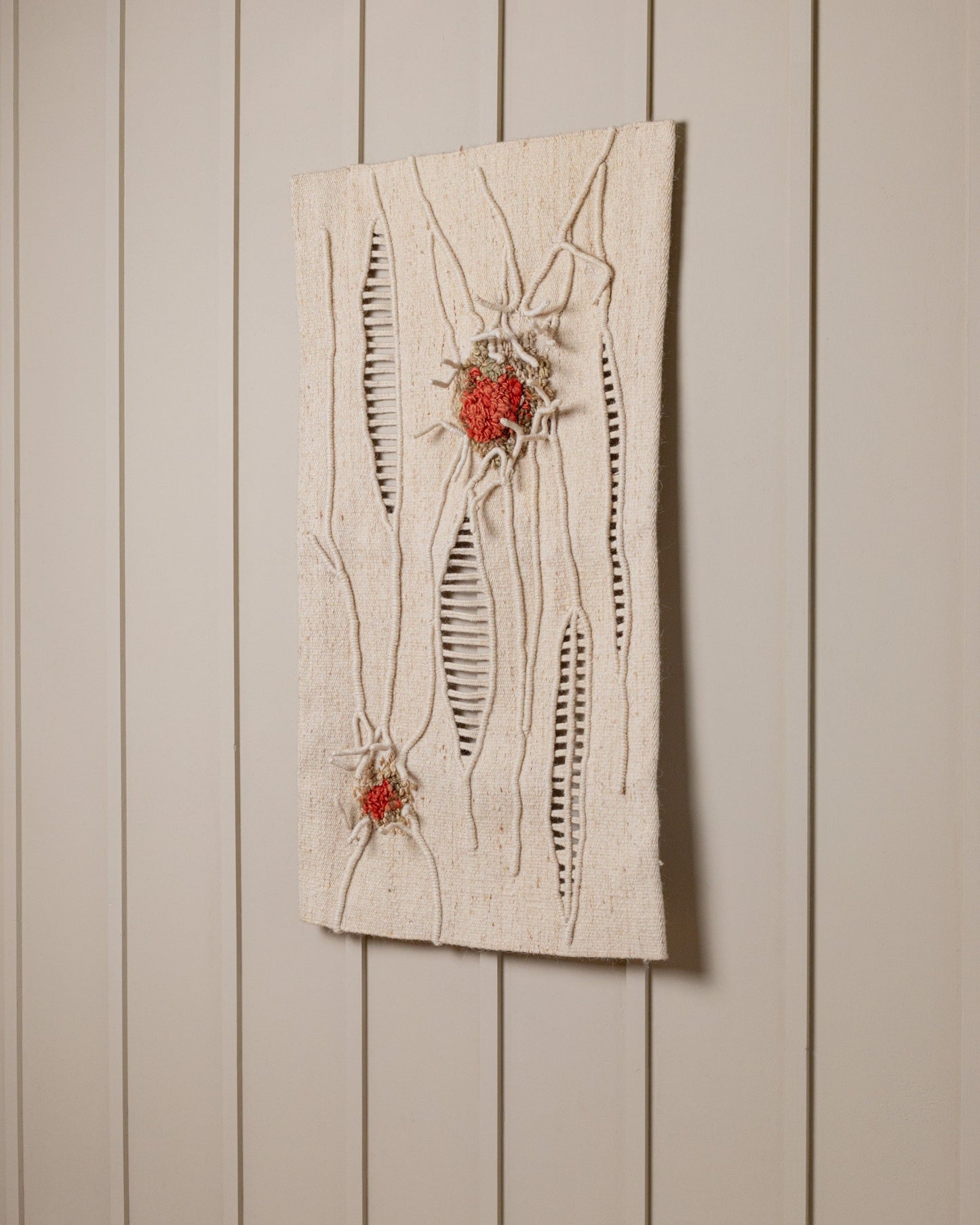 Vintage Wandteppich von Liselotte Hofmeister blau Wolle Kunststoff 1970er