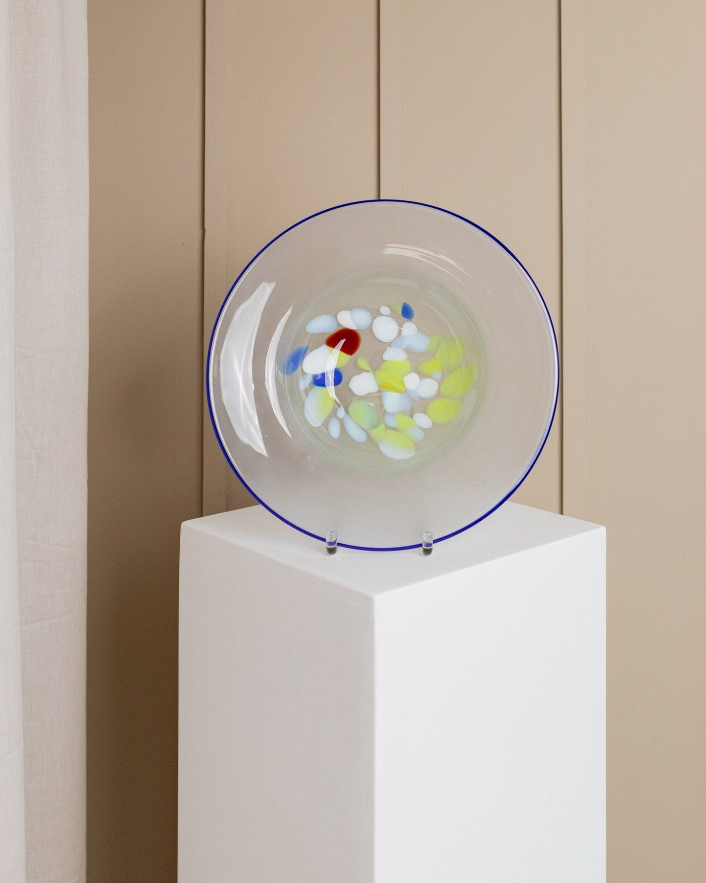 Vintage bowl Murano glass colorful 80s