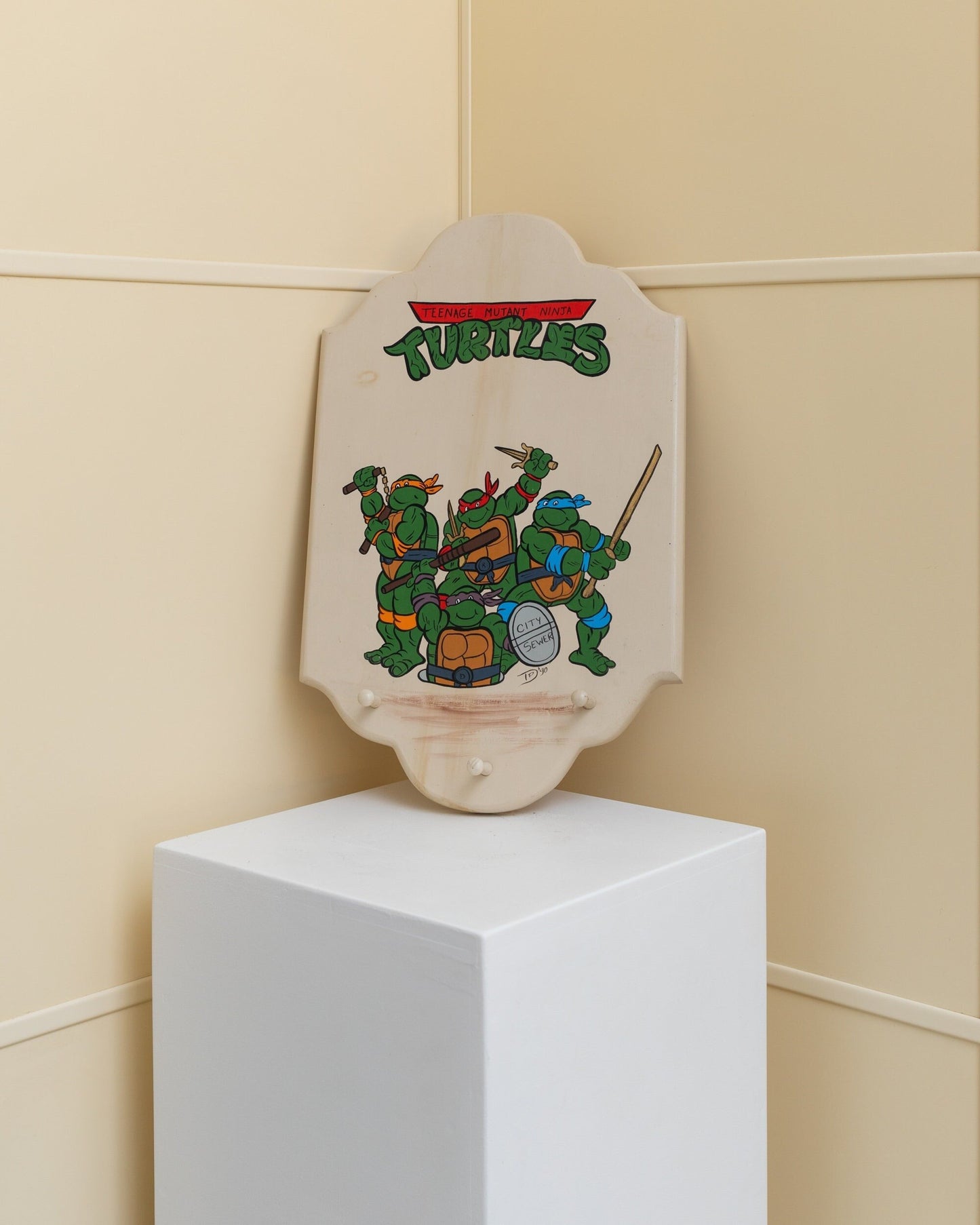 Vintage Wardrobe Teenage Mutant Ninja Turtles hand painted wood 1990s