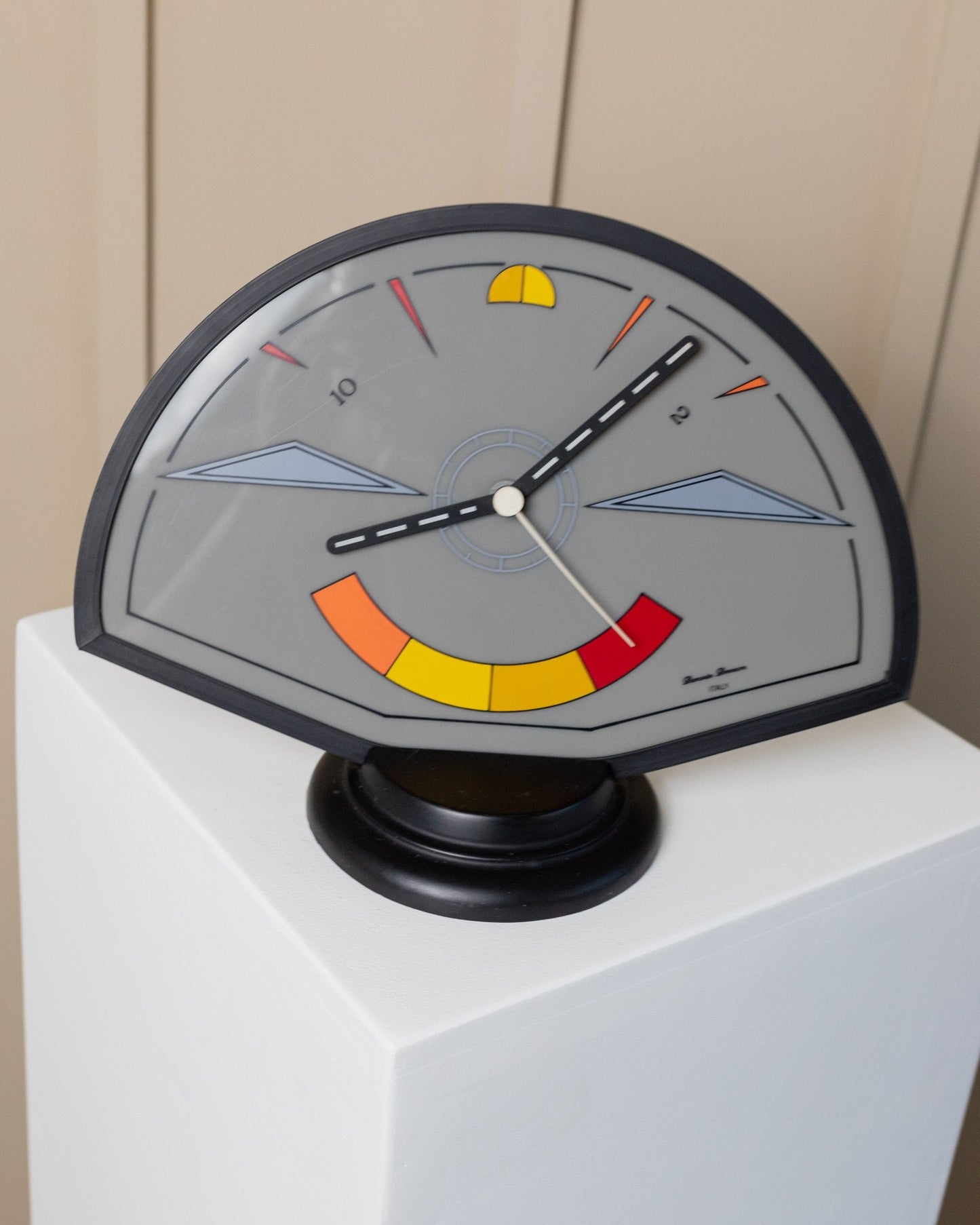 Vintage Wanduhr von Diamantini Domeniconi bunt Memphis Stil Italien 1980er