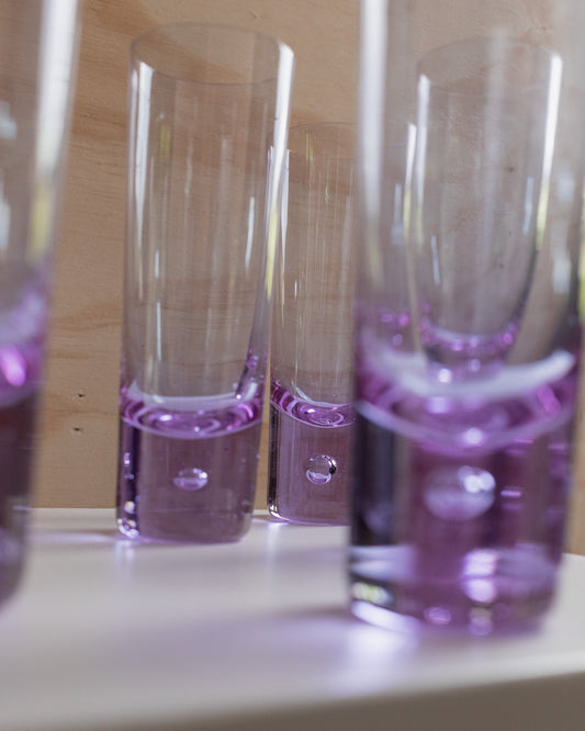 Vintage Alexandrit-Trinkglas lila Murano Set von 6