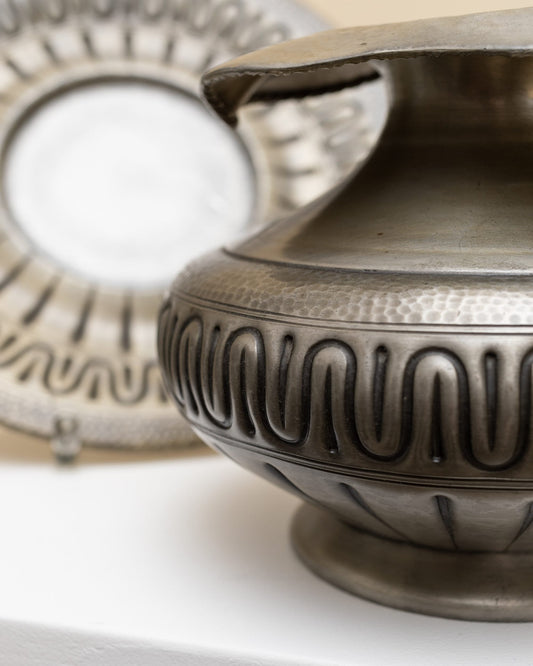 Vintage Jug Pewter by Mazzuco for Mazzuco silver Set of 2