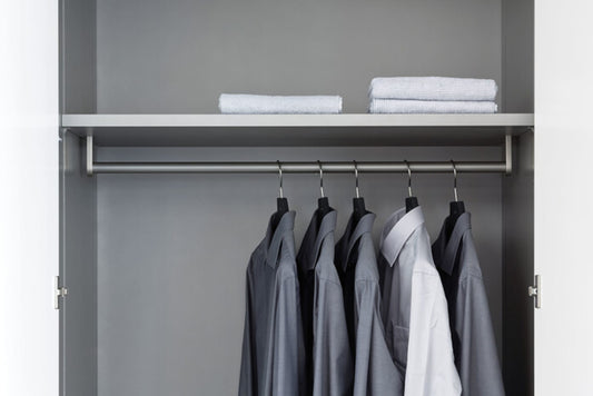 Vintage Kleiderschrank Base von Rolf Heide für interlübke Mattlack silbergrau