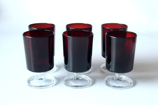 Vintage red wine glasses Luminarc set of 6
