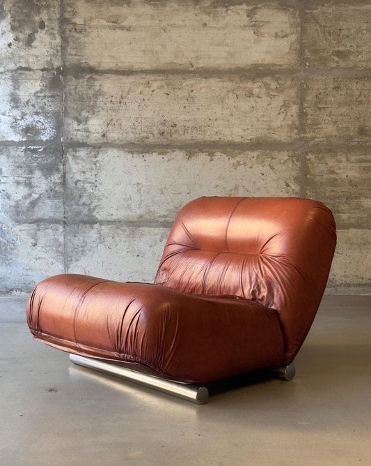 Vintage Loungesessel Munari von Giuseppe Munari für Munari braun