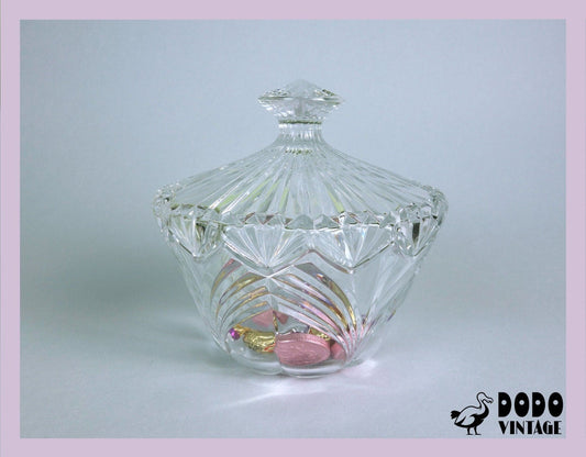 Vintage crystal glass bonbonniere 1980s