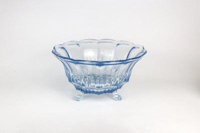 Coupe sur pied vintage Art déco « Hanna » de Walther Glas en bleu azur