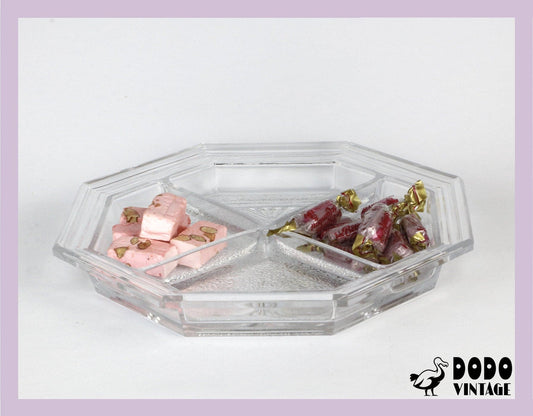 Vintage Anbietschale WMF Kabarett 1907 Bleikristall Glas 1980er