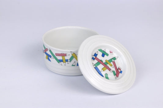 Vintage Keramik Dose Trio von Thomas Weiß Postmodern Memphis
