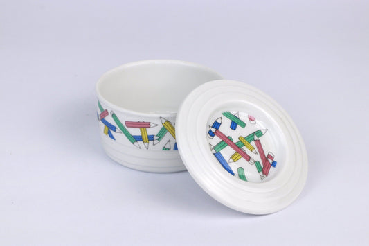 Vintage Ceramic Tin Trio by Thomas Weiß Postmodern Memphis