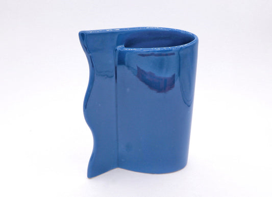 Vintage Vase Ceramic by ASA ultramarine 1990s Germany