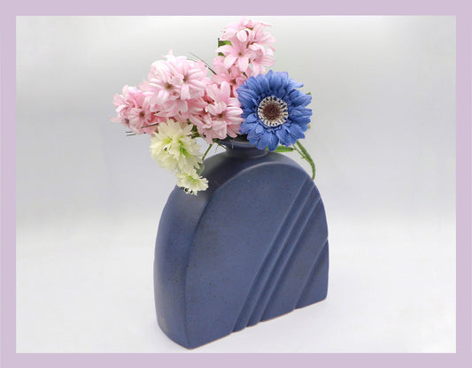 Vintage Vase Postmodern Violett Keramik von ASA lila 80er