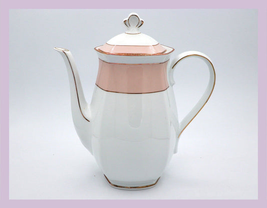 Vintage Jug La Belle Bavaria Porcelain by Winterling Gold Rim Pink