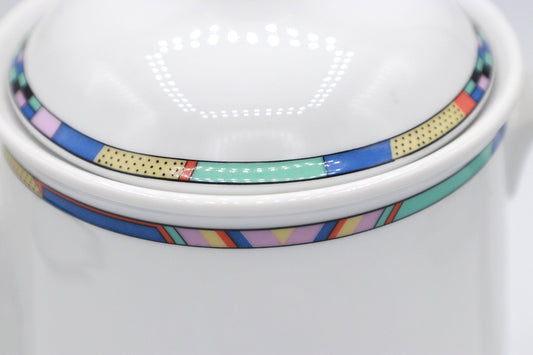 Vintage Teapot Portofino by Seltmann Weiden White 80s 90s Memphis Milano