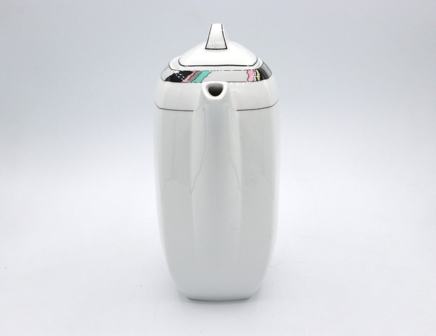 Vintage Teekanne Eschenbach Domus Manhattan Weiß Geometrisch 80er 90er