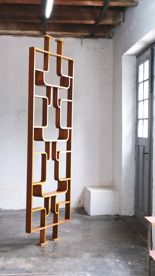 Vintage Raumteiler von Ludvik Volak für Mid Century, Mahagoni