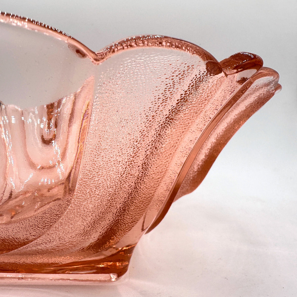Vintage Schale Rosalin Glas von Walther Glas Art Deco 1930er