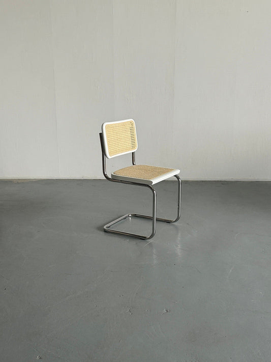 Vintage cantilever chair Cesca by Marcel Breuer white 1 of 12