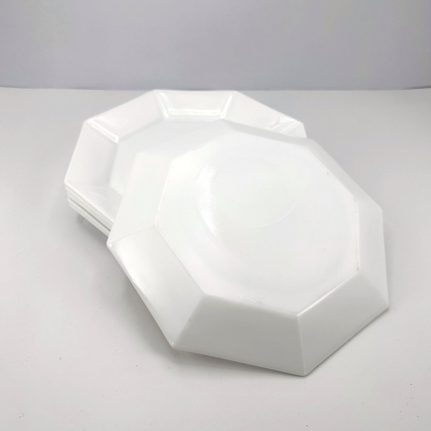 Assiettes à dîner vintage Octime par Arcoroc France Blanc Lot de 6
