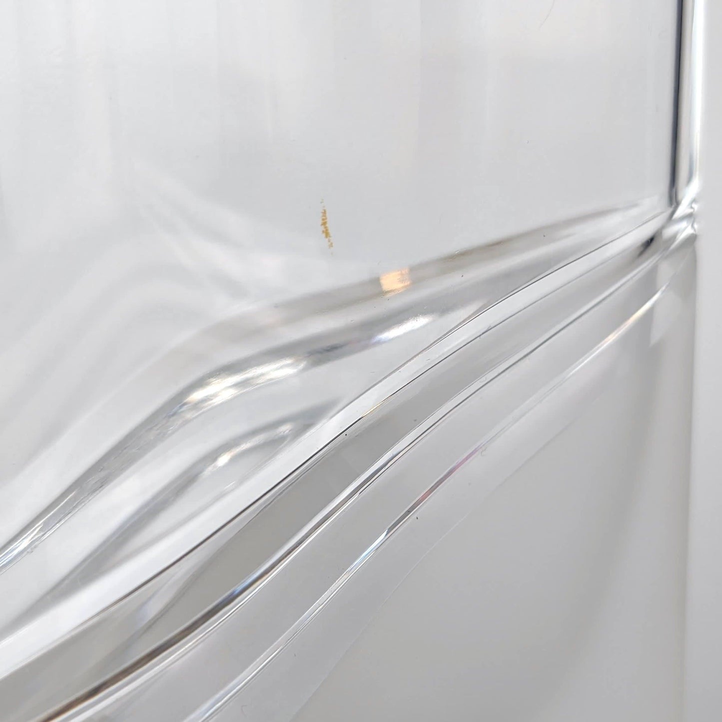 Vintage flower vase solid glass by Peill+Putzler 1970s satin crystal Elipse