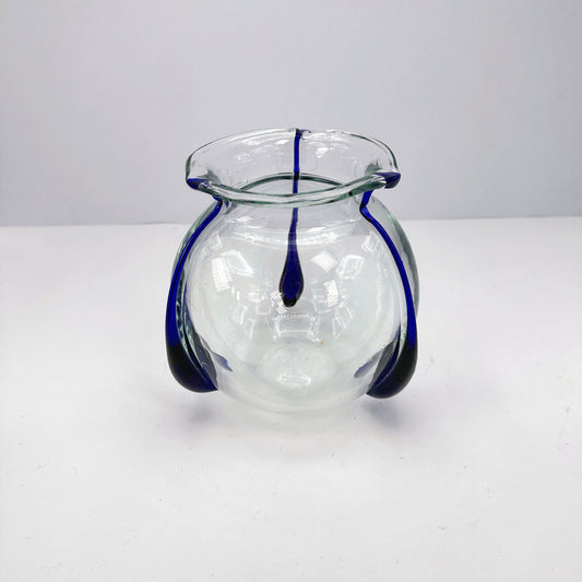 Vintage Vase Glassworks Freiherr von Poschinger Blue Art Nouveau