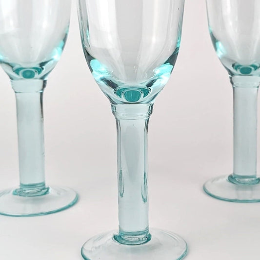 Vintage Goblet Glass by Gunther Lambert Mint Green Corsica Style Set of 4