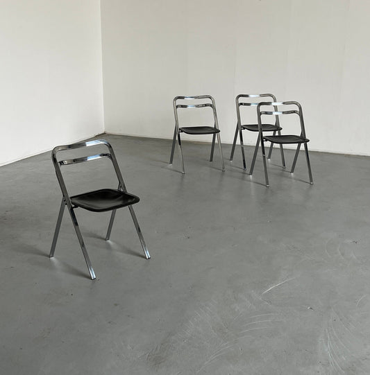 Vintage folding chair Clio by Giorgio Cattelan for Cidue set of 4