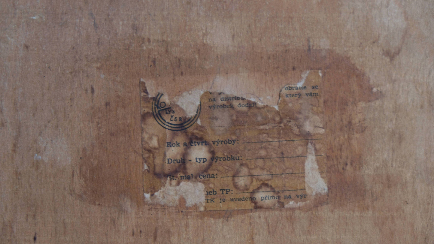 Vintage Bauhaus stool by Mart Stam for Kovona dark brown 1 of 2